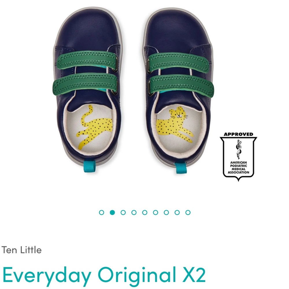Ten Little Everyday Original x2 Limited Edition Navy/Green shoes Toddler Sz 5